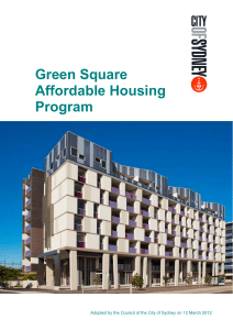 Green Square Affordable Housing Program - City of Sydney