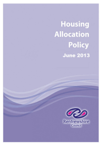 Housing Allocation Policy