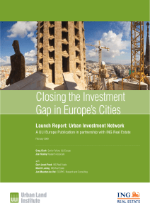 Launch Report − Closing the Investment Gap in Europe`s Cities