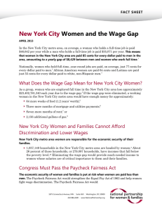 New York City Women and the Wage Gap
