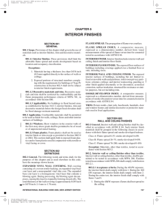 Interior Finishes - International Code Council