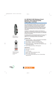 UL 489 Multi 9 C60 Miniature Circuit Breakers with Fingersafe (IP20)