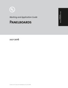 Panelboards Marking and Application Guide