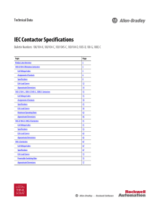 IEC Contactor Specifications