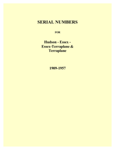serial numbers - Hudson Terraplane.com