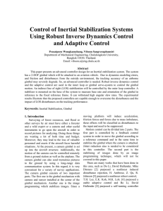 Control of Inertial Stabilization Systems Using Robust Inverse