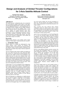 Design and Analysis of Gimbal Thruster Configurations for 3