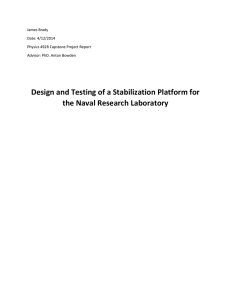 Design and Testing of a Stabilization Platform for the Naval