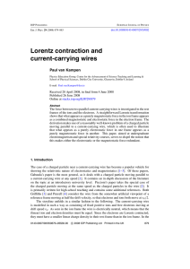 Lorentz contraction and current-carrying wires