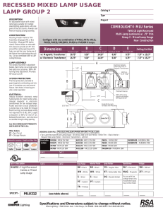 RECESSED MIXED LAMP USAGE LAMP GROUP 2