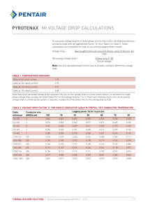 Pyrotenax MI voltage drop calculations