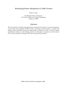 Estimating Power Dissipation in VLSI