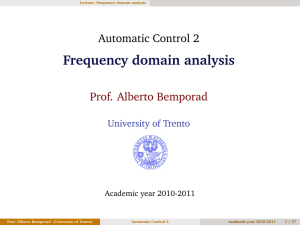 Frequency domain analysis - Università degli Studi di Palermo