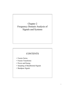 Chapter 2 Frequency Domain Analysis of Signals and Systems