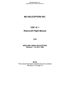 MD HELICOPTERS INC. CSP−D−1 Rotorcraft Flight Manual