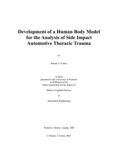 Development of a Human Body Model for the Analysis of Side