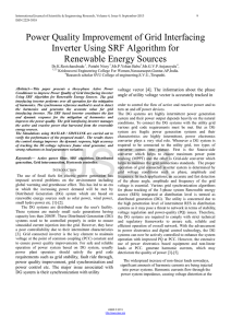 Power Quality Improvement of Grid Interfacing Inverter Using SRF