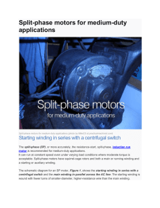 Split-phase motors for medium