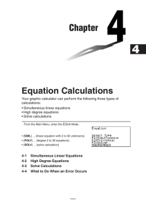 Chapter 4 Equation Calculations
