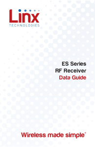 ES Series RF Receiver Data Guide