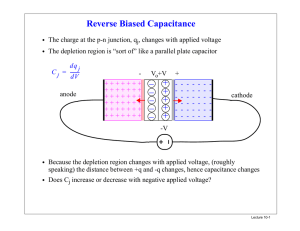 Reverse Biased Capacitance + + + + +