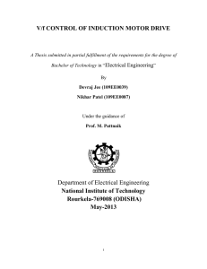 V/f CONTROL OF INDUCTION MOTOR DRIVE - ethesis