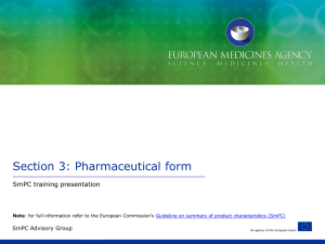 Section 3: Pharmaceutical form