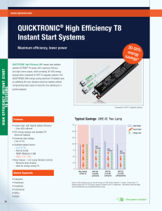 QUICKTRONIC® High Efficiency T8 Instant Start Systems