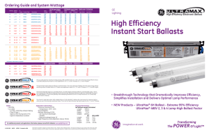 GE Ballasts | High Efficiency Instant Start Ballasts | GE Lighting