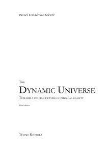 dynamic universe - Physics Foundations Society