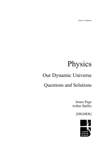 Our Dynamic Universe Question Booklet with