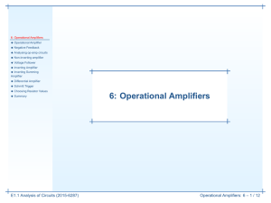 6: Operational Amplifiers