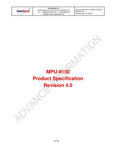 MPU-9150 Product Specification Revision 4.0