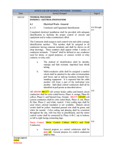 6.1 Electrical Work - General 6.1.13 Conductor and Equipment