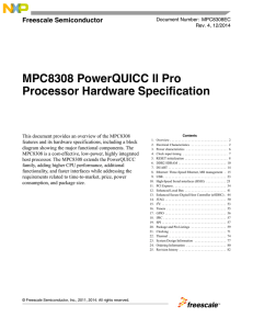 MPC8308 PowerQUICC II Pro Processor Hardware Specification