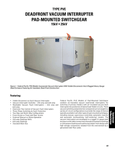 DEADFRONT VACUUM INTERRUPTER PAD