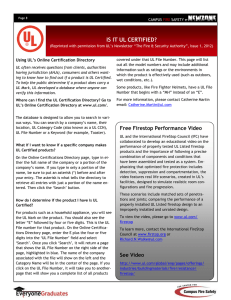 is it ul certified? - The Center for Campus Fire Safety