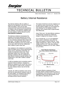 Internal Resistance (IR) - Energizer Technical Information