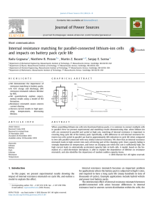 Internal resistance matching for parallel-connected lithium