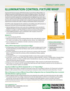 illumination control fixture whip