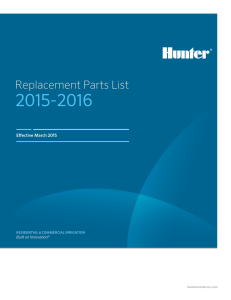 Replacement Parts List