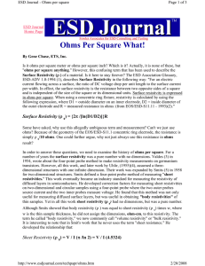 Ohms Per Square What!