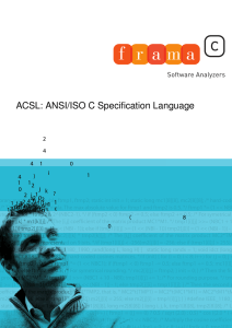 ACSL: ANSI/ISO C Specification Language - Frama-C