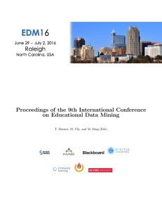Proceedings of the 9th International Conference on Educational