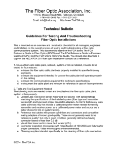 Troubleshoot - The Fiber Optic Association