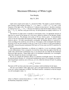 lumens per watt - UCSD Physics - University of California, San Diego