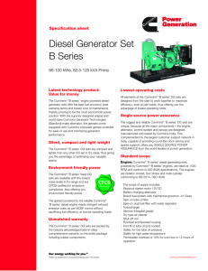 Diesel Generator Set B Series