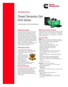 Diesel Generator Set K50 Series