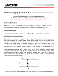 Freewheeling diodes - AMETEK Programmable Power