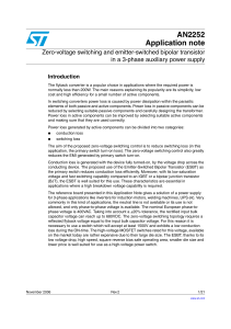 Zero-voltage switching and emitter-switched bipolar transistor in a 3